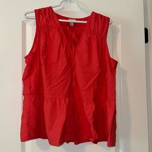 Red Tank Blouse - a new day